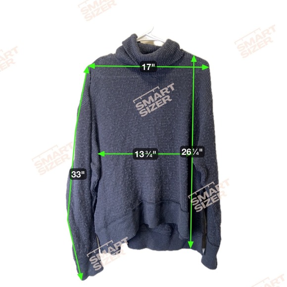 We The Free Gray Ribbed Knit Turtleneck Sweater Small Loose Fit Knitwear Comfy - Picture 6 of 10